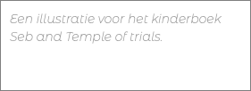 Een illustratie voor het kinderboek Seb and Temple of trials. 